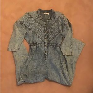 Cache vintage denim jumpsuit
